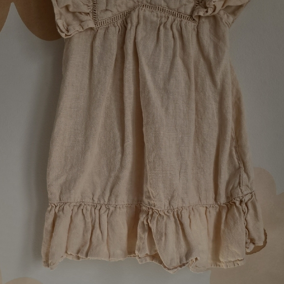 Zara Charming Cream Ruffle Toddler Dress - Picture 3 of 5